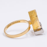 Bague Björn Weckström Laponie en or jaune 18 carats avec diamants, années 1970