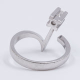 Anello vintage in oro 14k con diamante da 0.14ct, anni '70/80