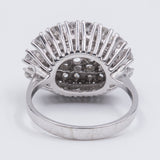 Anello vintage in oro 14k con diamanti taglio brillante (2.20ct) , anni '60/'70