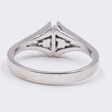 Vintage 14k gold ring with sapphire and diamonds (0.10ct), 1980s