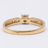 Anello vintage in oro giallo 18k con diamanti (0.19ctw), anni '70