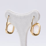 Orecchini vintage in oro 18k con pietre di luna, anni '60