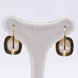 Orecchini vintage in oro 18k con pietre di luna, anni '60