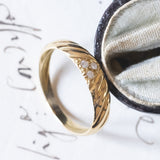 Anello in oro 18K con diamanti (0.06ctw ca.), anni '70/'80