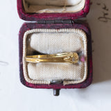 Anello vintage in oro 18K con rubino e diamanti, anni '60