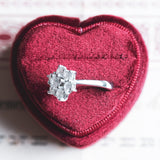 Bague marguerite en or blanc 18 carats avec diamants (1,69 tw)