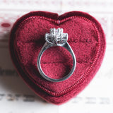 Bague marguerite en or blanc 18 carats avec diamants (1,69 tw)