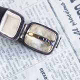 Anello vintage in oro 18K con zaffiri, anni '70