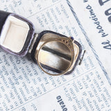 Anello vintage in oro 18K con zaffiri, anni '70
