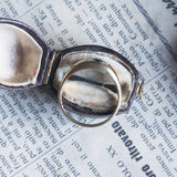Trilogy gypsy vintage in oro 14K con zaffiro e diamanti (0.10ctw ca.), anni '50