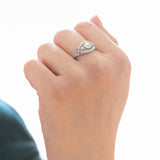 Bague Art Déco en platine avec diamants (environ 0,70 ct au centre), années 1930