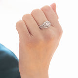 Bague Art Déco en platine avec diamants (environ 0,70 ct au centre), années 1930