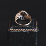 Anello vintage in oro 14K con diamanti, anni '60