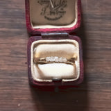 Anello antico in oro 18K con diamanti di taglio vecchio (0.50ctw ca.), anni '10/'20