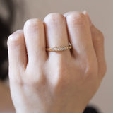 Anello antico in oro 18K con diamanti di taglio vecchio (0.50ctw ca.), anni '10/'20