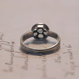 Anello antico in oro 14K e argento con diamanti, primi del '900