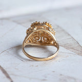 Bague vintage en or 14 carats avec opales, années 50/60