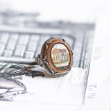 Bague ancienne en or 12 carats et argent, avec micromosaïque et aventurine, première moitié du XIXe siècle (1801-1850)