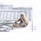 Bague ancienne en or 12 carats et argent, avec micromosaïque et aventurine, première moitié du XIXe siècle (1801-1850)