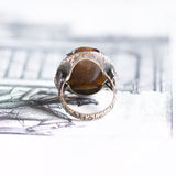 Bague ancienne en or 12 carats et argent, avec micromosaïque et aventurine, première moitié du XIXe siècle (1801-1850)