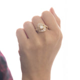 Anello vintage in oro 18K con diamanti (2.71ctw ca.), anni '70