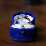 Anello antico in oro 18K e argento con diamanti, primi del '900