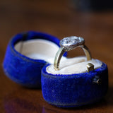 Anello antico in oro 18K e argento con diamanti, primi del '900