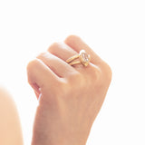 Anello a serpente in oro 18K con diamante (0.80ct ca.), anni '60