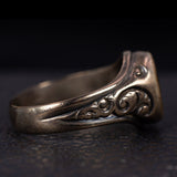 Anello antico da uomo in oro con incisione, fine '800 - Antichità Galliera