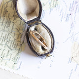 Bague ancienne en or 14 carats et diamants en argent (environ 0,70 ct), début des années 1900