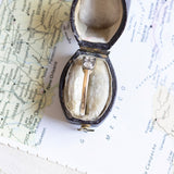 Bague ancienne en or 14 carats et diamants en argent (environ 0,70 ct), début des années 1900