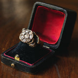 Bague Liberty en or 14 carats avec rosaces, années 1920