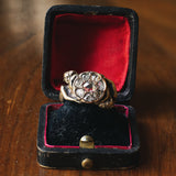 Bague Liberty en or 14 carats avec rosaces, années 1920