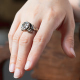 Bague Liberty en or 14 carats avec rosaces, années 1920