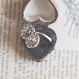 Bague ancienne en or blanc 18 carats et diamants, années 1930/40