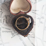 Anello toi et moi antico in oro bianco e giallo 14K con diamanti (0.40ctw), anni '20/'30