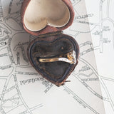 Anello toi et moi antico in oro bianco e giallo 14K con diamanti (0.40ctw), anni '20/'30