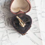 Anello toi et moi antico in oro bianco e giallo 14K con diamanti (0.40ctw), anni '20/'30