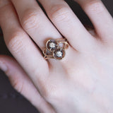 Bague Art Nouveau en or 14 carats avec diamants (0,30 ct env.), années 1910/1920