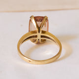 Vintage cocktail ring in 18K gold with orange topaz, 1960s