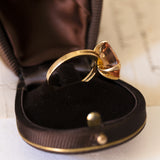 Vintage cocktail ring in 18K gold with orange topaz, 1960s