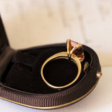 Vintage cocktail ring in 18K gold with orange topaz, 1960s