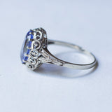 Anello antico in oro 18K con topazio centrale, anni '30 - Antichità Galliera