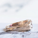 Anello da uomo antico in oro 18K con rubino sintetico e diamanti, primi del '900