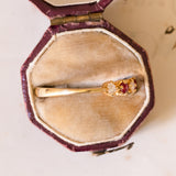 Anello vintage in oro 18K con rubini e diamanti (0.10ctw ca.), anni '70