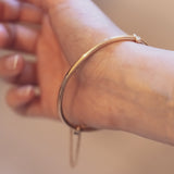 Bracciale rigido antico in oro 12K con zaffiri e diamanti, primi del '900