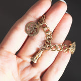 Bracciale antico con charms, primi del '900
