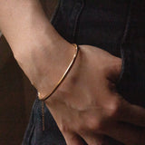 Bracciale rigido antico in oro 14K, fine '800 - Antichità Galliera