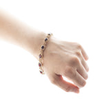 Bracciale vintage in oro 8K con granati, anni '60
