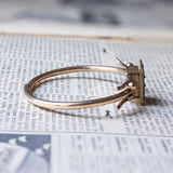 Bracciale rigido borbonico in oro 12K con paste di vetro, fine '800